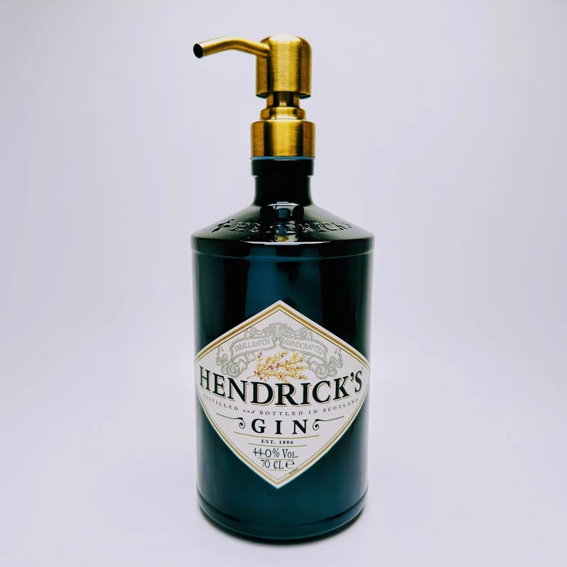Gin Seifenspender aus echter Ginflasche – Handgemachter nachfüllbarer Pumpspender – Upcycling Seifenspender – Geschenkidee für Gin Liebhaber