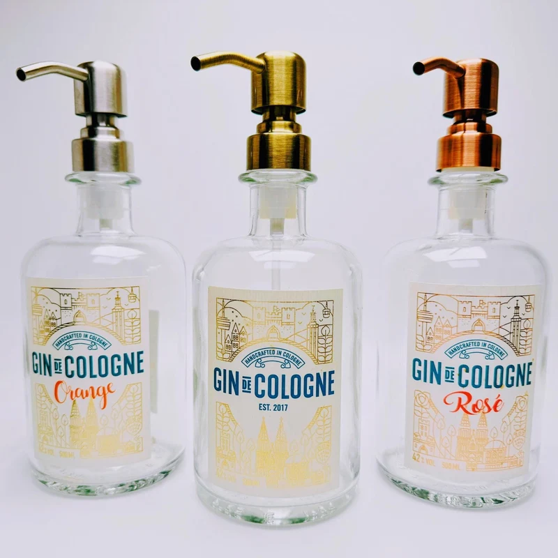 Gin Seifenspender aus echter Ginflasche – Handgemachter nachfüllbarer Pumpspender – Upcycling Seifenspender – Geschenkidee für Gin Liebhaber