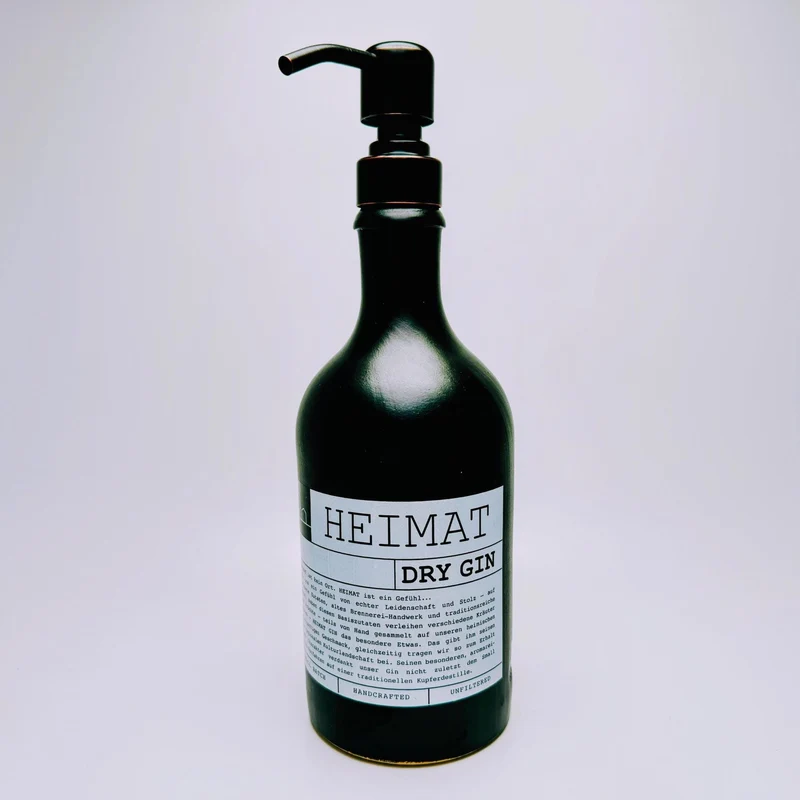 Gin Seifenspender aus echter Ginflasche – Handgemachter nachfüllbarer Pumpspender – Upcycling Seifenspender – Geschenkidee für Gin Liebhaber
