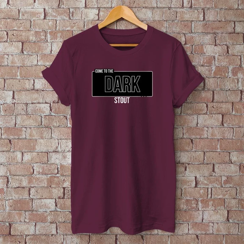 Come to the Dark STOUT - T-Shirt – Humorvolles Bier-Shirt für Stout-Fans & Craftbier-Nerds - Star Wars Fans - Baumwoll Unisex Shirt