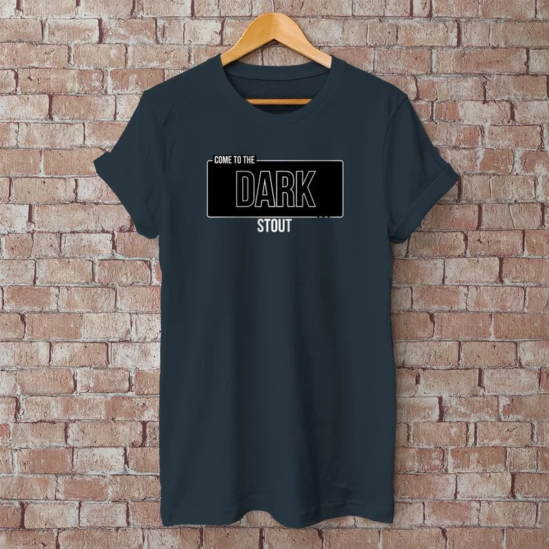 Come to the Dark STOUT - T-Shirt – Humorvolles Bier-Shirt für Stout-Fans & Craftbier-Nerds - Star Wars Fans - Baumwoll Unisex Shirt