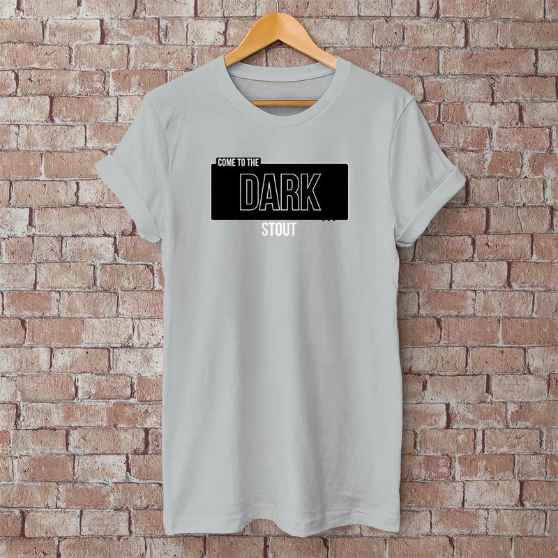 Come to the Dark STOUT - T-Shirt – Humorvolles Bier-Shirt für Stout-Fans & Craftbier-Nerds - Star Wars Fans - Baumwoll Unisex Shirt