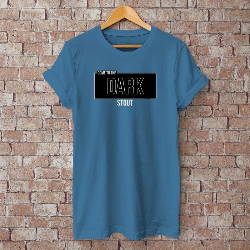 Come to the Dark STOUT - T-Shirt – Humorvolles Bier-Shirt für Stout-Fans & Craftbier-Nerds - Star Wars Fans - Baumwoll Unisex Shirt