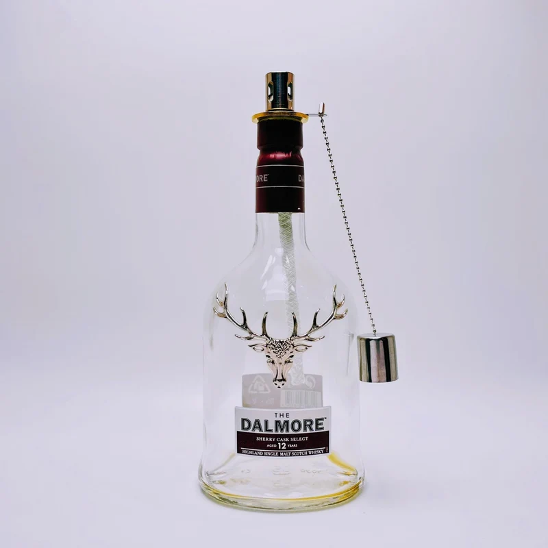 Whisky-Öllampe Dalmore | Handgemachte Öllampe aus Dalmore Whiskey Flaschen | Upcycling | Individuell | Geschenk | Schottland | Deko