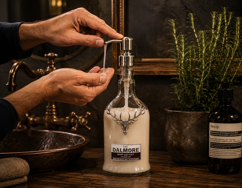 Whisky-Öllampe Dalmore | Handgemachte Öllampe aus Dalmore Whiskey Flaschen | Upcycling | Individuell | Geschenk | Schottland | Deko