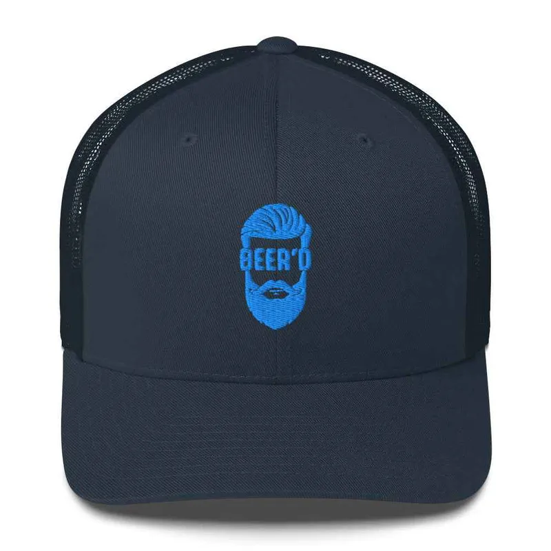 Trucker Cap mit Stick BEERD – Lustiges Geschenk für Bier- und Bart-Liebhaber – Snapback Mesh Cap für Männer - Cappy für Craftbeer Fans