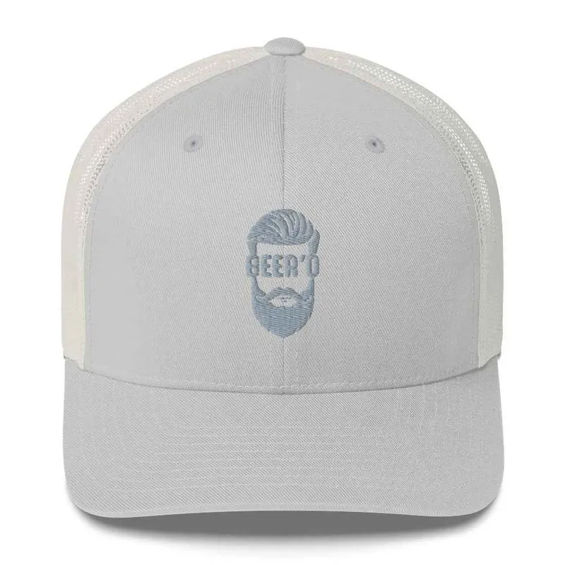 Trucker Cap mit Stick BEERD – Lustiges Geschenk für Bier- und Bart-Liebhaber – Snapback Mesh Cap für Männer - Cappy für Craftbeer Fans