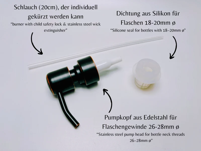 DIY Seifenspender-Bausatz für Flaschen-Upcycling | Edelstahl Pumpspender | Verwandle deine Lieblings-Flaschen in Seifenspender