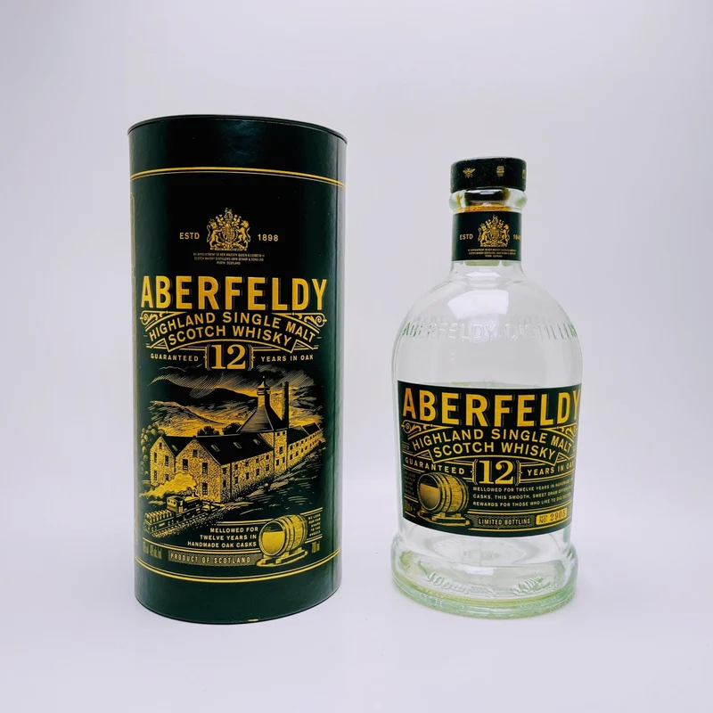 Aberfeldy Whisky Lampe | Handgemachte Upcycling Tischlampe aus Aberfeldy Whiskey | Einzigartige Geschenkidee | Deko-Licht | Schottland
