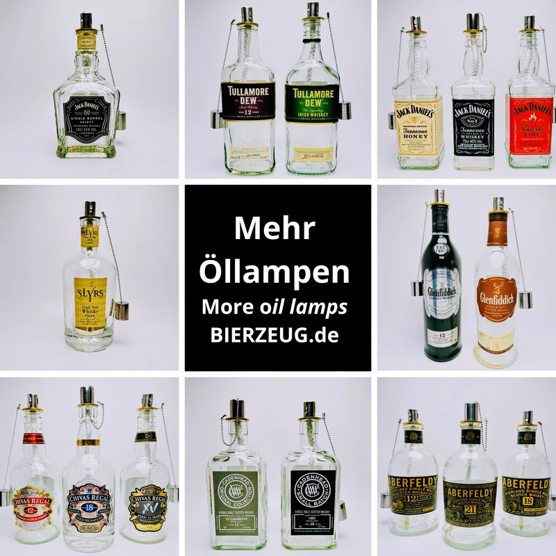 Whisky-Öllampe ”Aberfeldy” | Handgemachte Öllampe aus Aberfeldy Whiskey Flasche | Upcycling Deko | Individuelles Geschenk