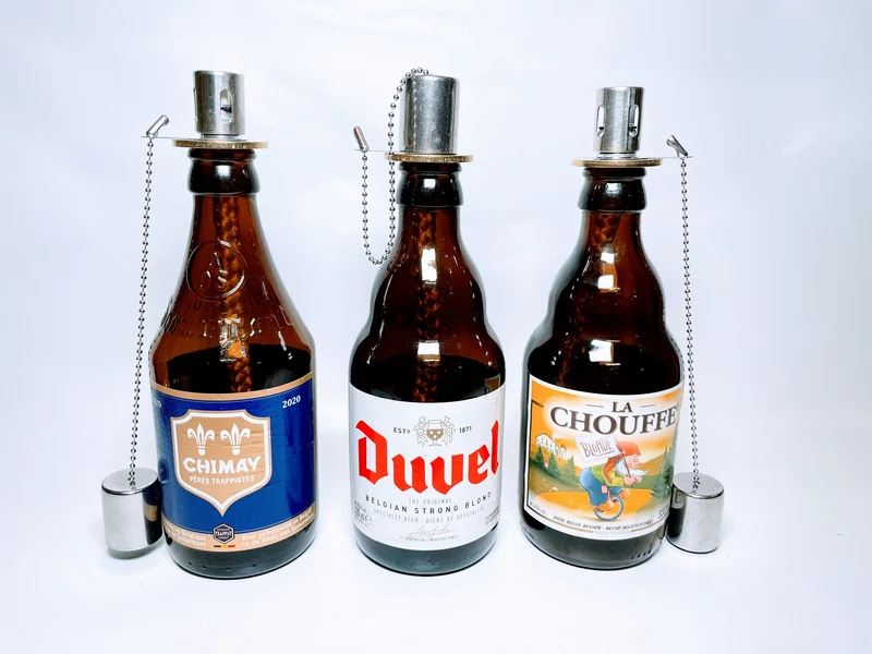 Craftbier-Öllampe | Handgemachte Öllampe aus Craftbeer-Flaschen | Upcycling | Handgemacht | Individuell | Geschenk | Deko | H:22-25cm