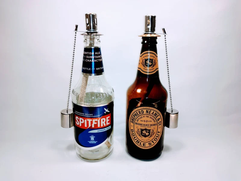Craftbier-Öllampe | Handgemachte Öllampe aus Craftbeer-Flaschen | Upcycling | Handgemacht | Individuell | Geschenk | Deko | H:22-25cm