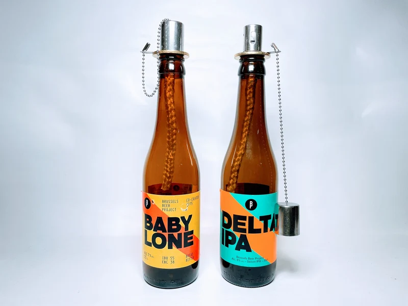 Craftbier-Öllampe | Handgemachte Öllampe aus Craftbeer-Flaschen | Upcycling | Handgemacht | Individuell | Geschenk | Deko | H:22-25cm