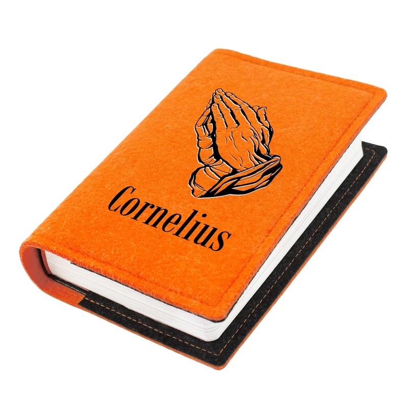 Personalisierte Buchhülle für Gotteslob mit Motiv betende Hände & Name | Hülle für Gesangbuch & Bibel