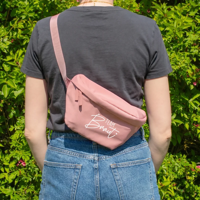 JGA Bauchtasche für Braut & Team Braut | Junggesellenabschied Tasche in Rosa oder Creme für Frauen