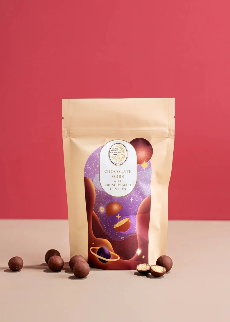 Chocolate Orbs with Malt Centre | Hazel Mountain Chocolate