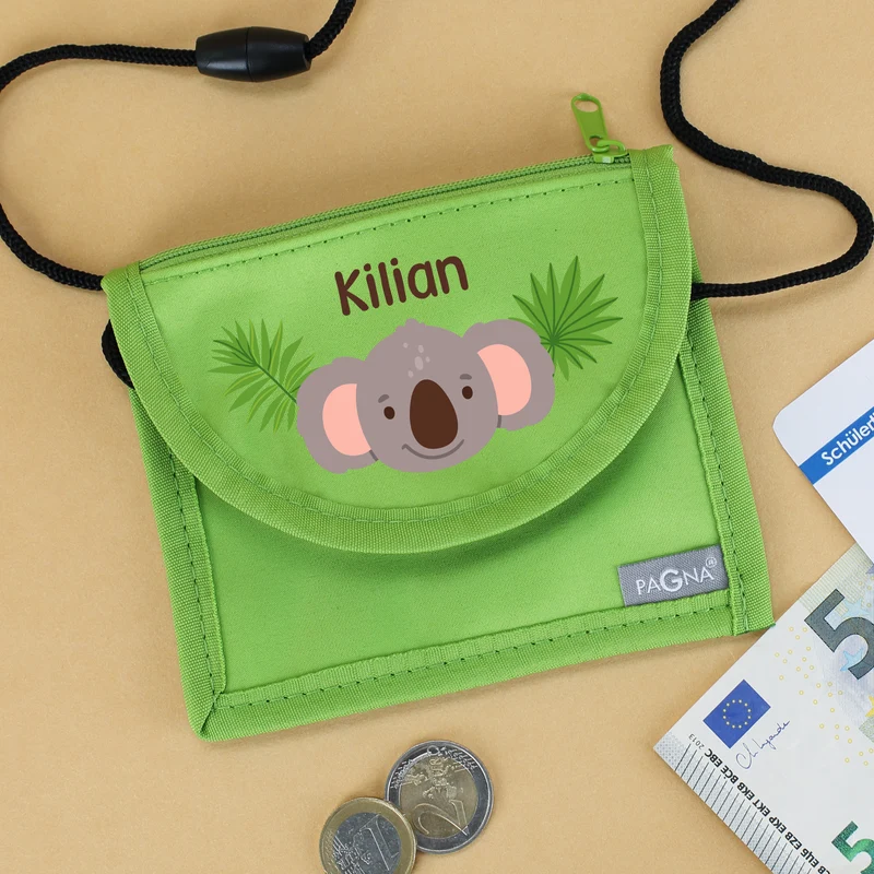 Personalisierbarer Koala Brustbeutel mit Name | Geschenk für Jungen | Farbauswahl