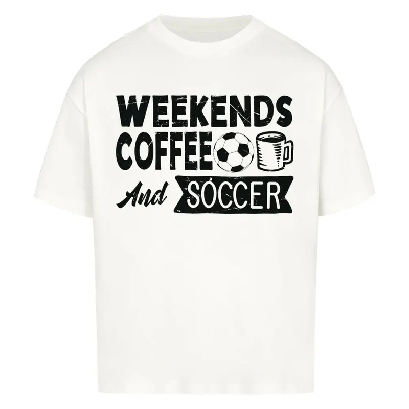 Oversized coffee shirt mit Frontdruck