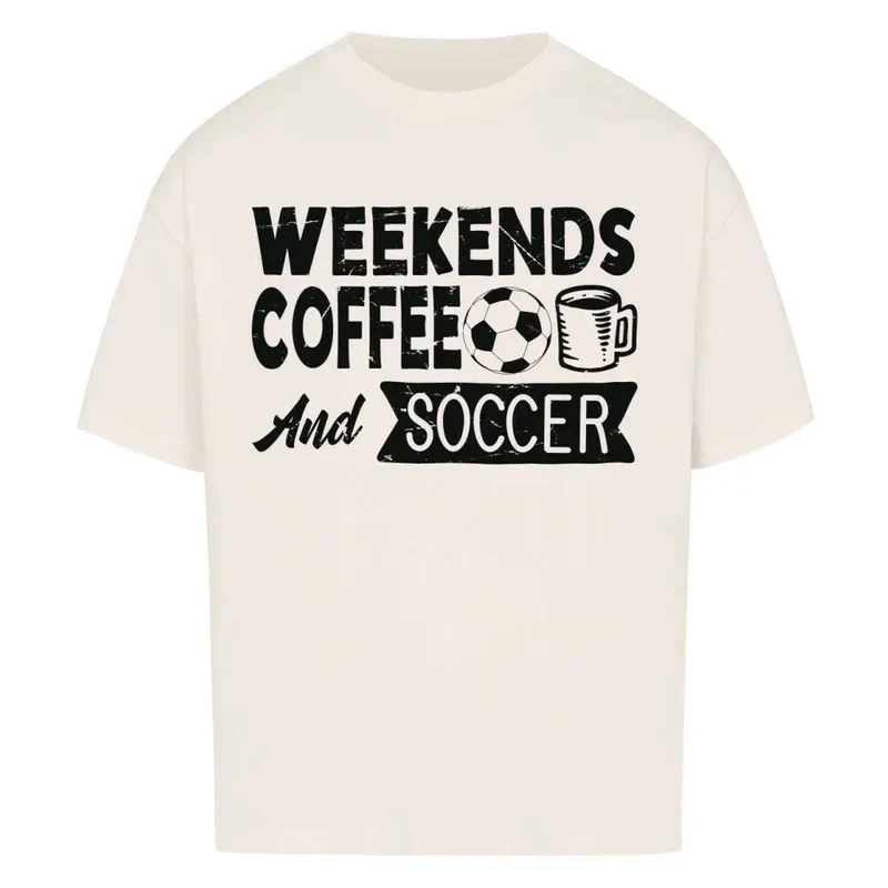 Oversized coffee shirt mit Frontdruck