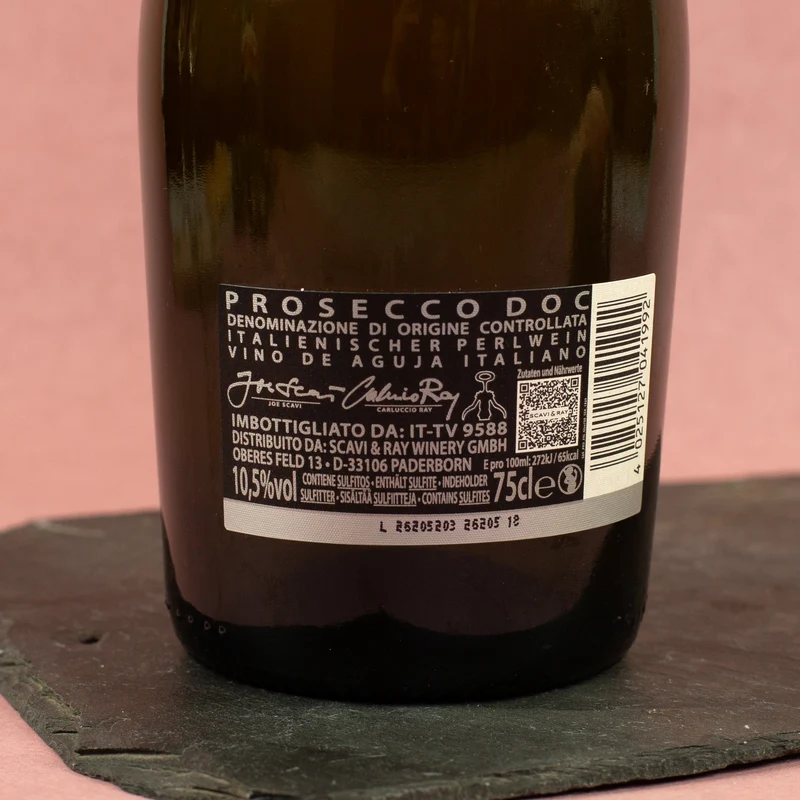 Scavi & Ray Prosecco Frizzante "Wie schön dass es dich gibt" personalisiert mit Name als Geschenk