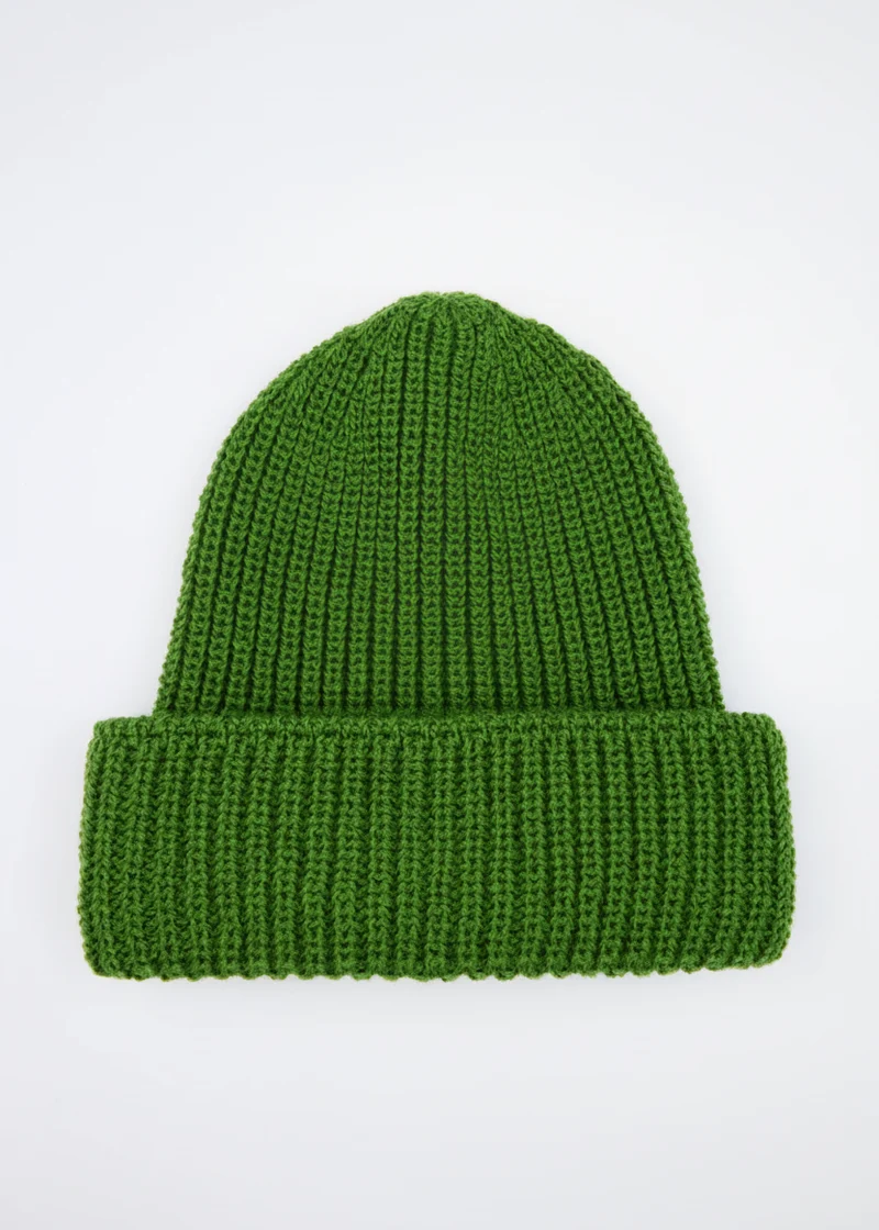 Zinnia Chunky Knit Merino Wool Hat | Moss