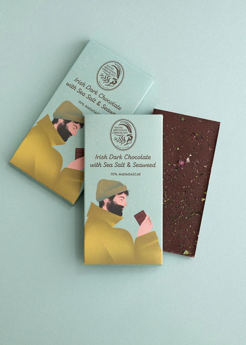 Sea Salt & Seaweed Irish Dark Chocolate | Hazel Mountain Chocolate