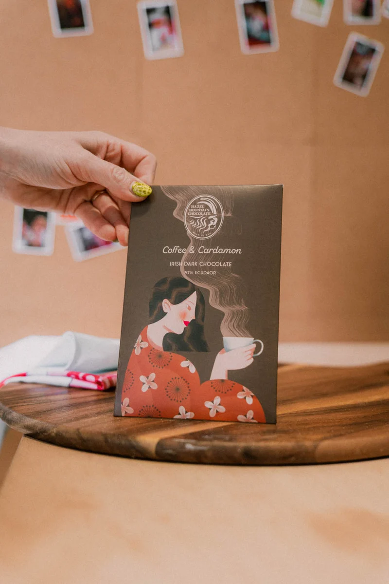 Coffee & Cardamon Irish Dark Chocolate | Hazel Mountain Chocolate
