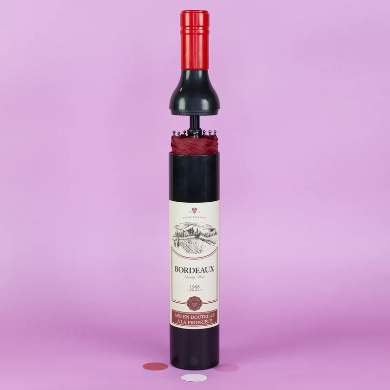 Taschen Regenschirm als Weinflasche Bordeaux