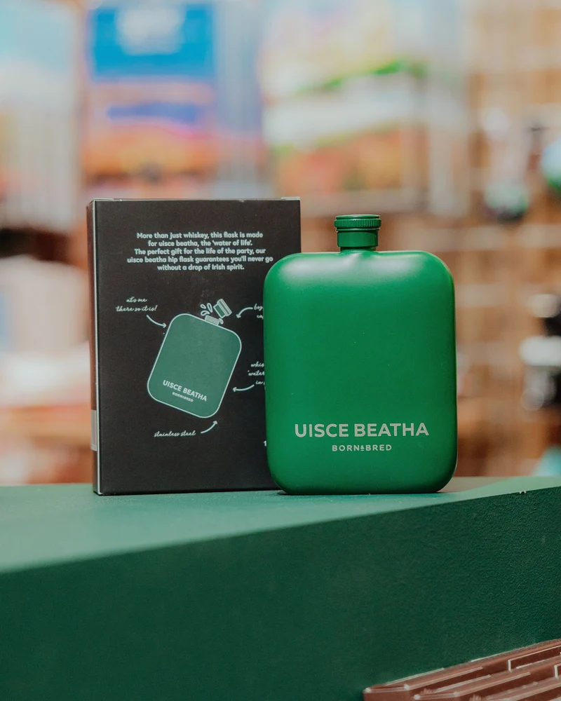 'Uisce Beatha' Whiskey Hip Flask | Born & Bred