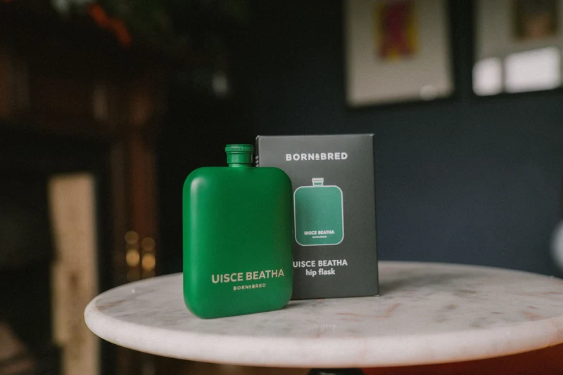 'Uisce Beatha' Whiskey Hip Flask | Born & Bred
