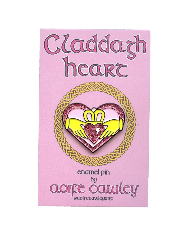 Claddagh Heart Enamel Pin | Aoife Cawley Art