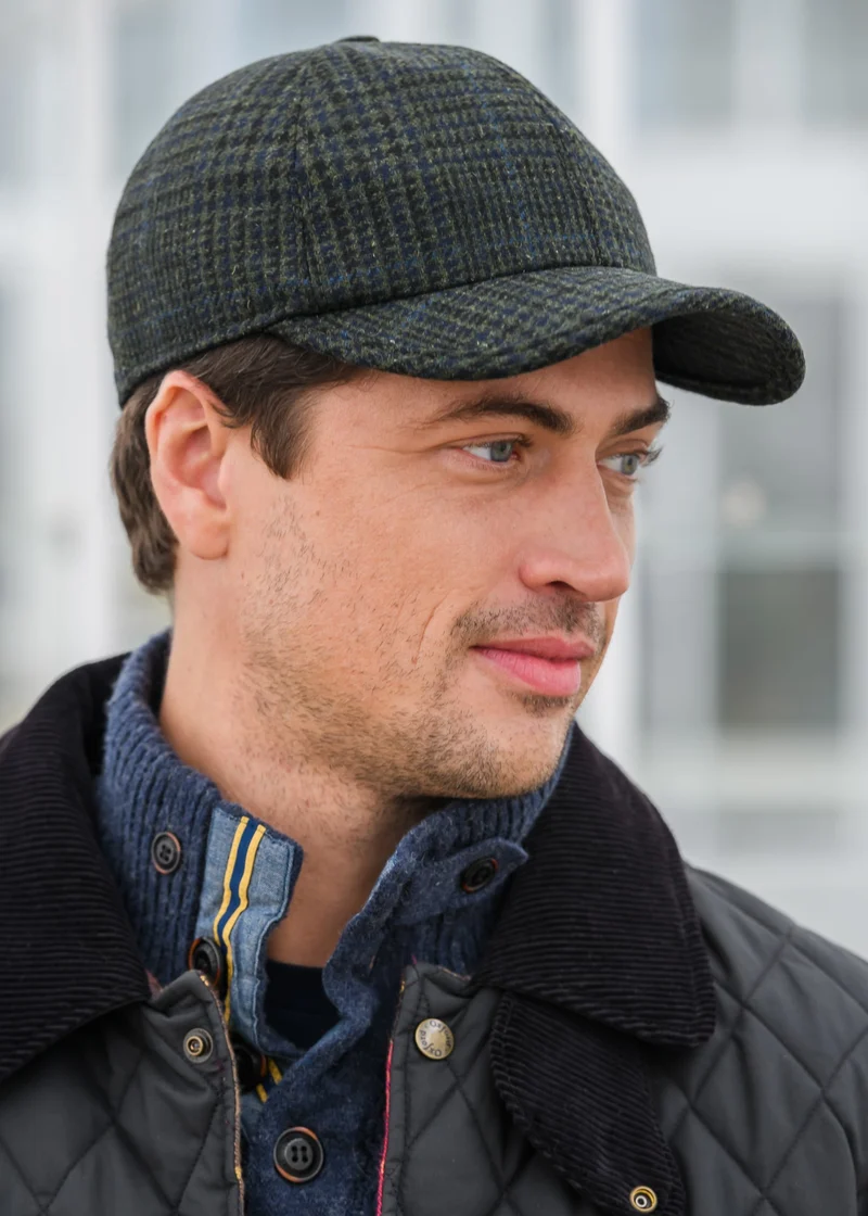Mucros Wool Baseball Cap | Charcoal Green