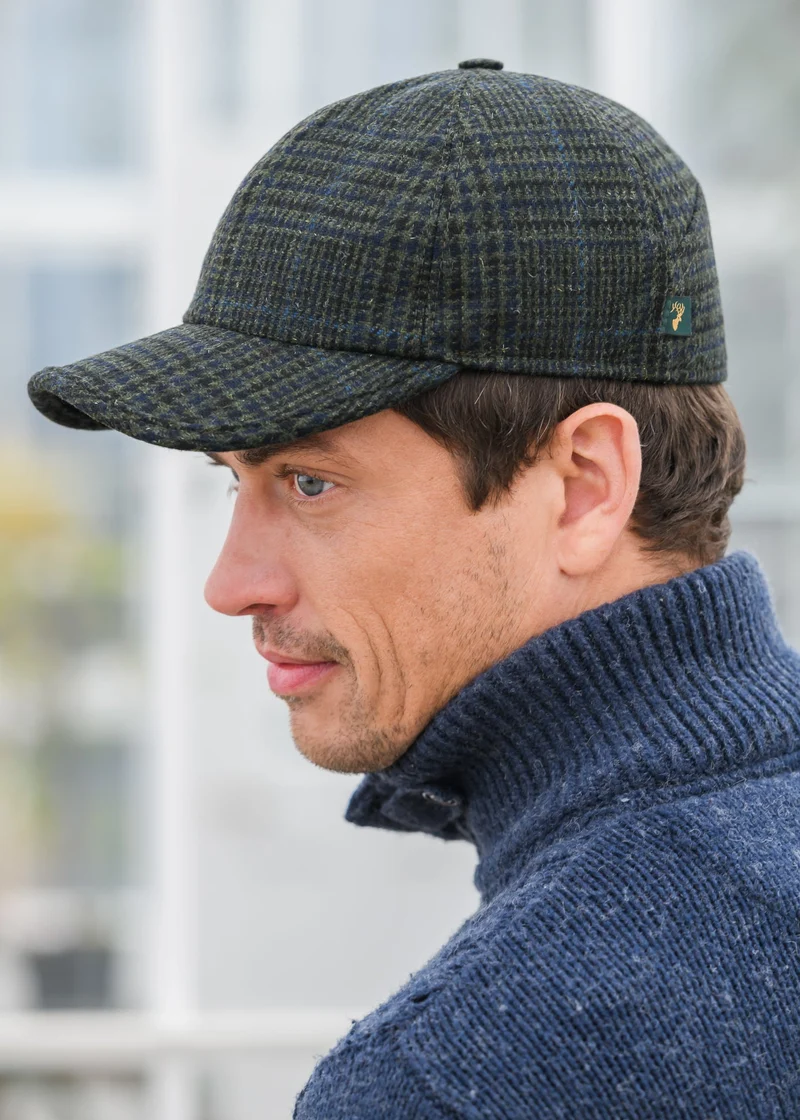 Mucros Wool Baseball Cap | Charcoal Green