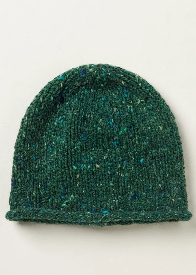 Donegal Fleck Wool Hat - Meadow Green