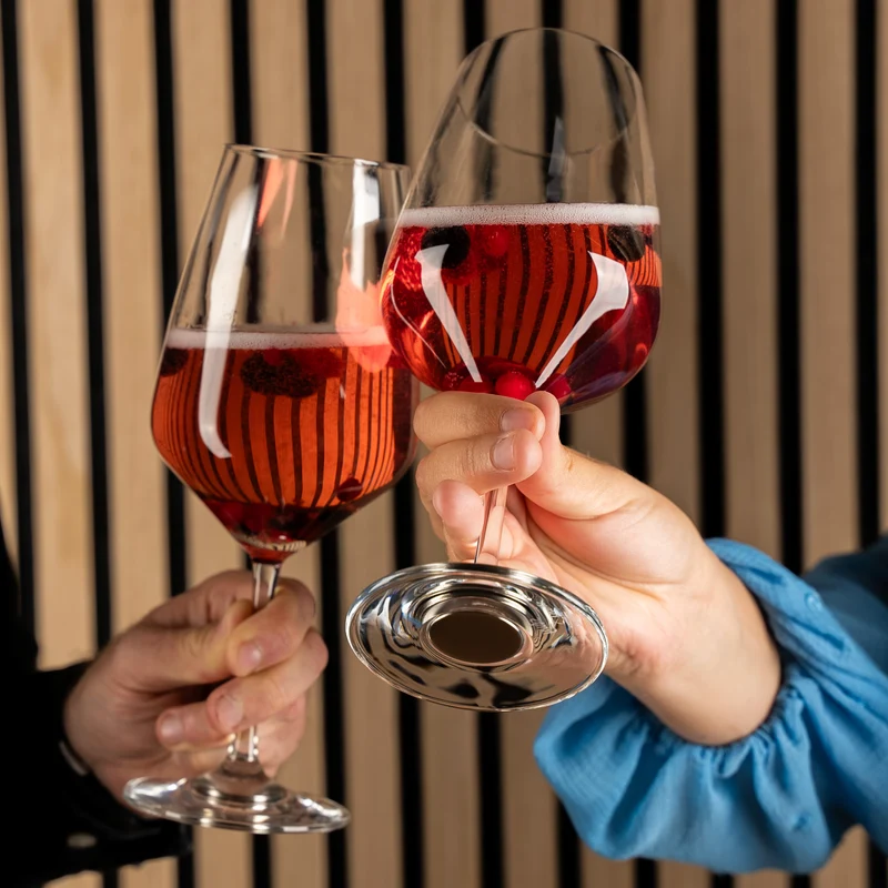 Magnet-Kristallgläser WEIN und LONGDRINK inkl. Leiste WHITE