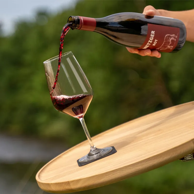 Magnet-Kristallgläser WEIN und LONGDRINK inkl. Leiste BLACK