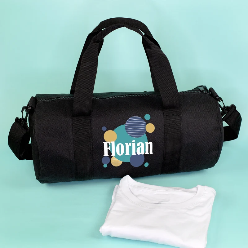 Sporttasche mit Name personalisiert als Geschenk | Kleine Reisetasche & Dufflebag für Freizeit und Sport