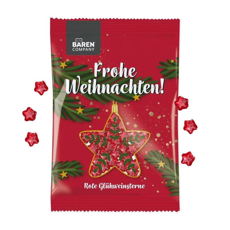Fruchtgummi "Glühweinsterne"