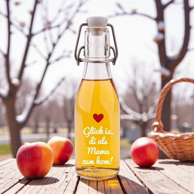 Likör/Schnaps "Glück is, di als Mama zum hom!"