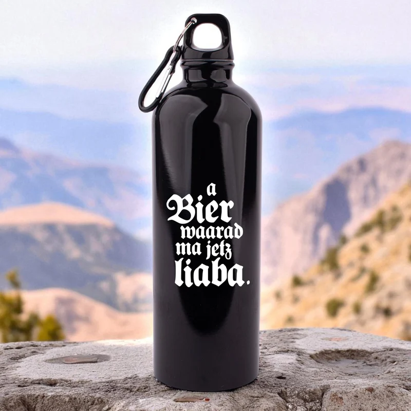 Edelstahl-Trinkflasche "A Bier waarad ma jetz liaba!"