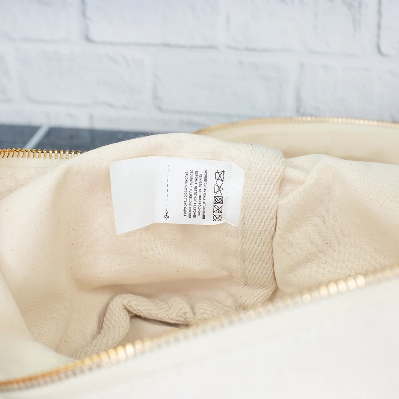 Kosmetiktasche personalisiert mit Name & Seerose | Kulturbeutel aus Baumwolle Geschenkidee