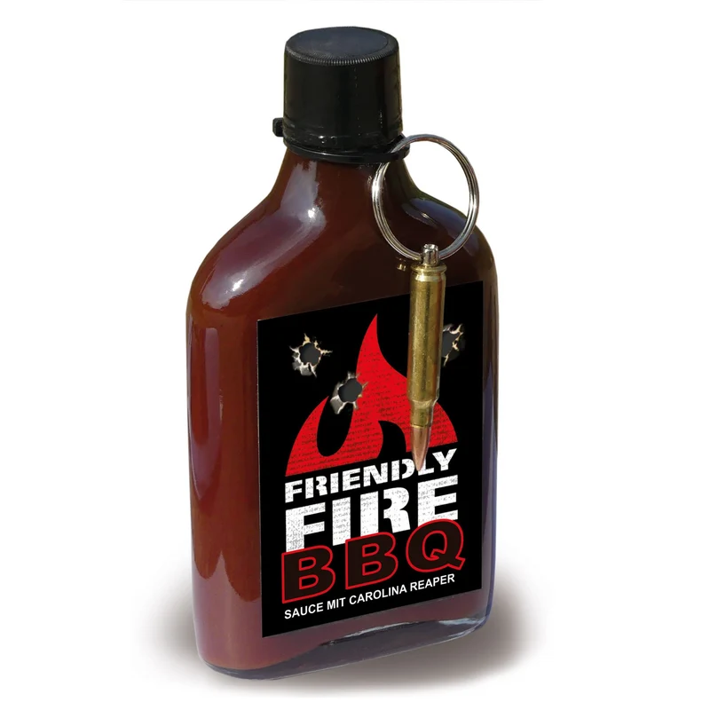 Rauchige BBQ Sauce "Friendly Fire" mit Schlüsselanhänger