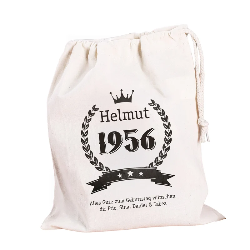 Personalisierter Geschenksack zum Geburtstag mit Name & Wunschtext | Geschenkverpackung in 3 Größen