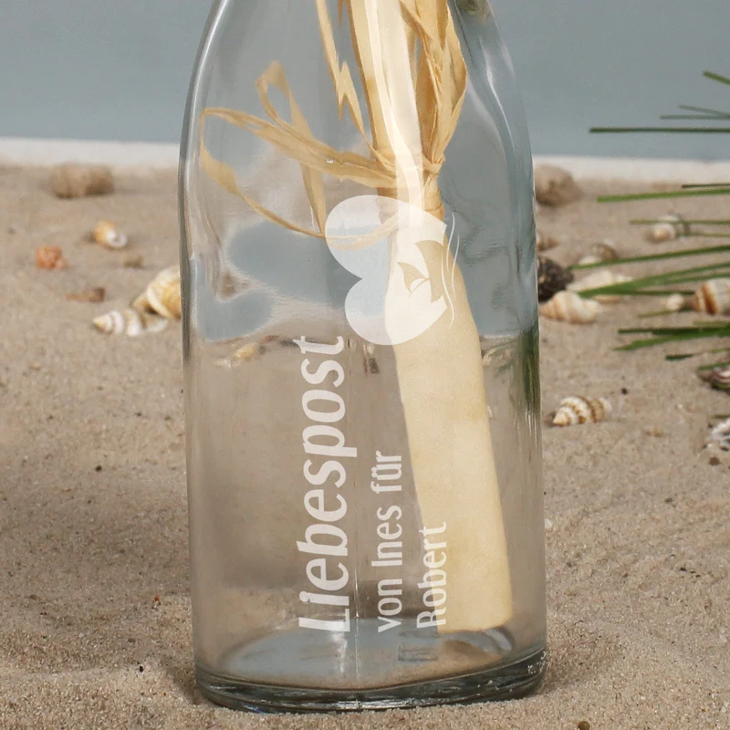 Liebespost aus der kleinen Flasche | Geschenk zum Valentinstag & Hochzeit