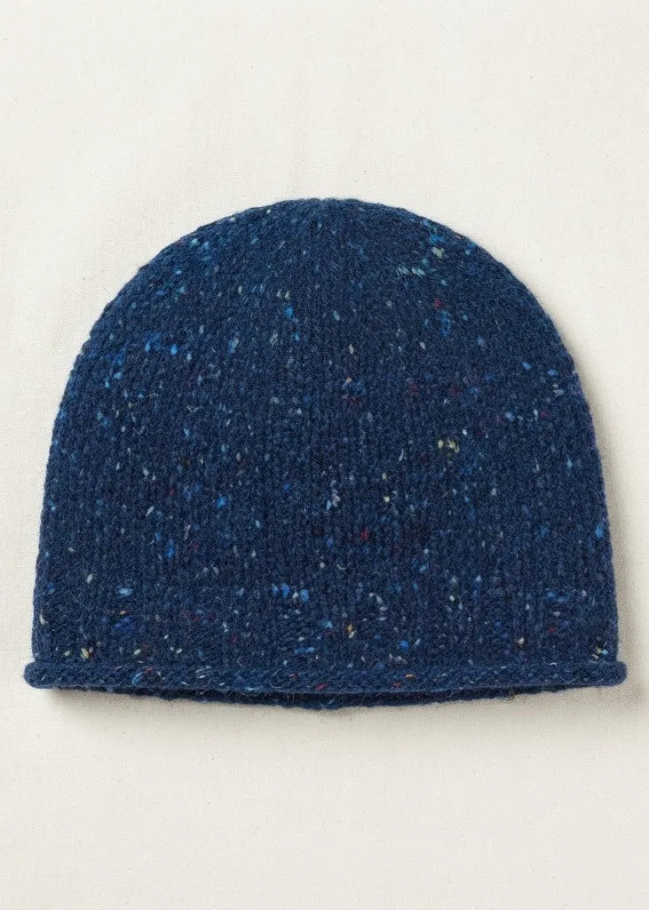 Donegal Fleck Wool Hat - Blue Melange