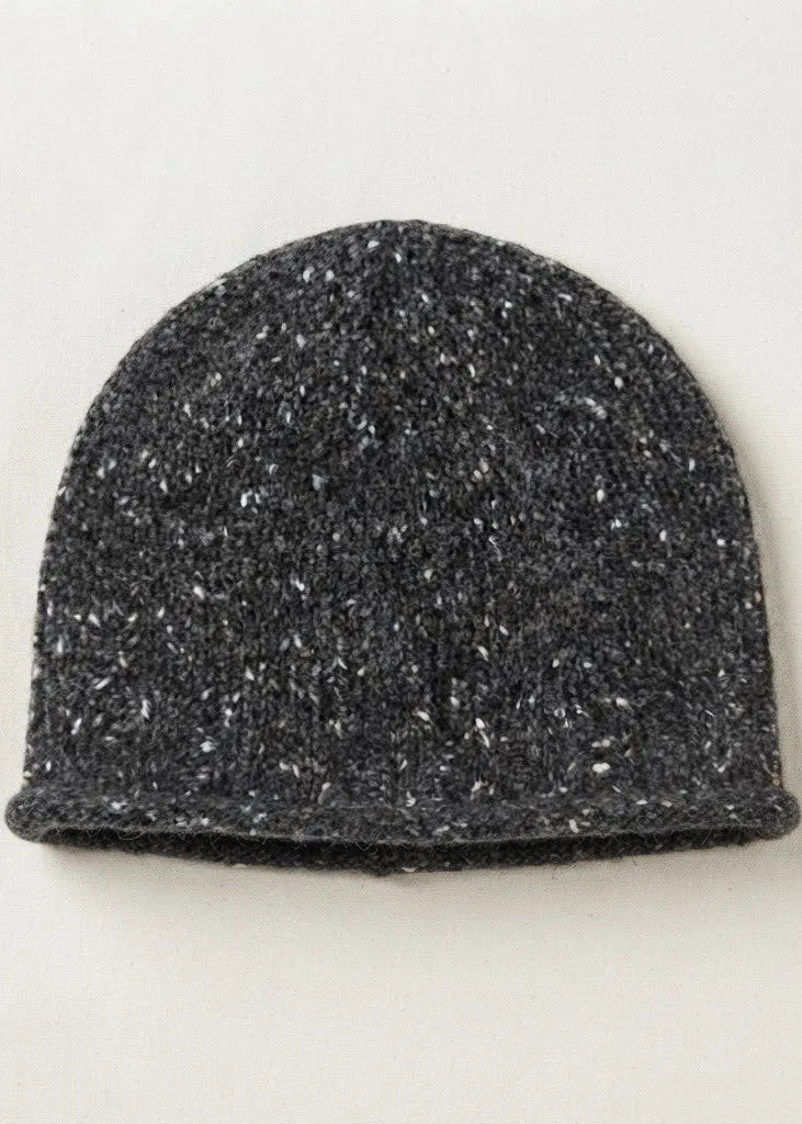 Donegal Fleck Wool Hat - Charcoal