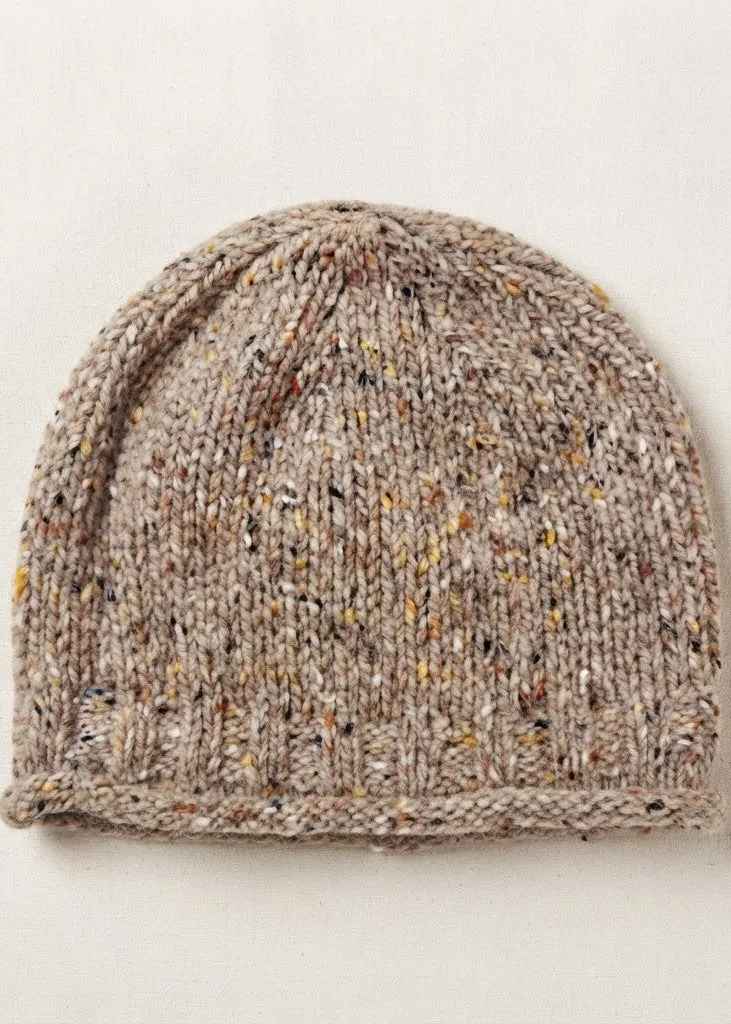 Donegal Fleck Wool Hat - Light Honey