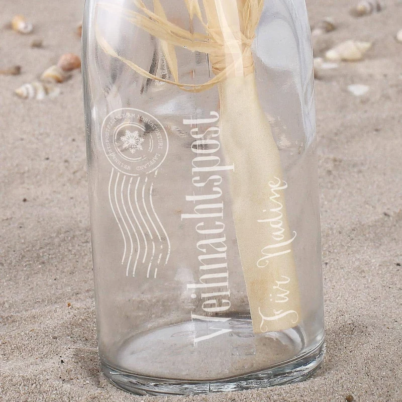 Kleine Weihnachtspost aus der Flasche