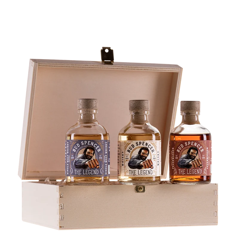 Bud Spencer Whisky Geschenkset in Holzbox