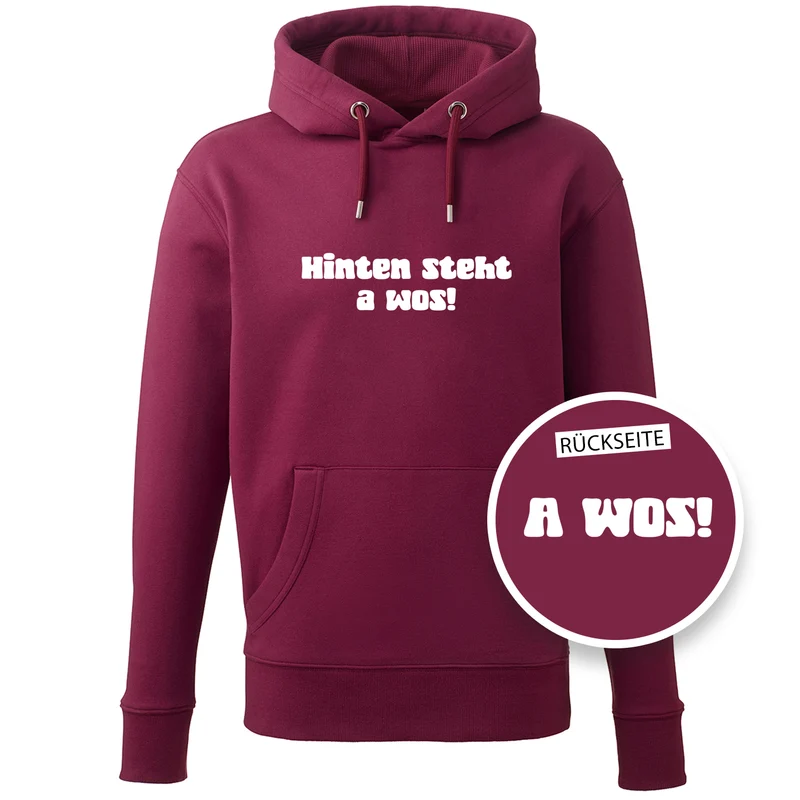 Hoodie "A Wos!" (mit Rückenprint)